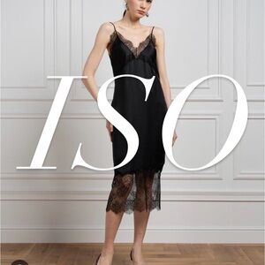 Elegant Black Lace Slip Dress